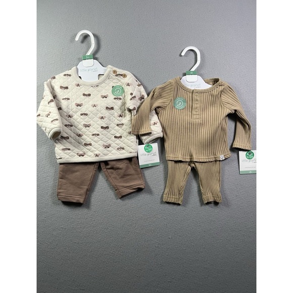 Carter's Other - Little Planet Carters Unisex Baby 3M Set 2 Long Sleeve Tops & Pants Organic Tan